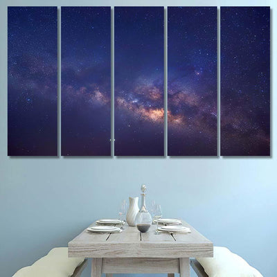 Milky Way Galaxy Stars Space Dust 6 Galaxy Sky and Space Multi Piece Panel Canvas Home Decor Housewarming Gift Ideas Poster Canvas Gallery Prints