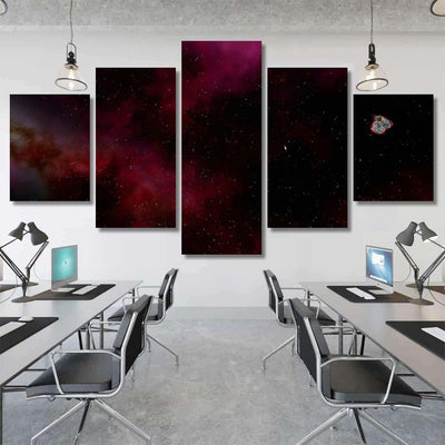 Light Purple Fantastic Nebula Galaxy 3D 7 Galaxy Sky and Space Multi Piece Panel Canvas Home Decor Housewarming Gift Ideas Poster Canvas Gallery Prints