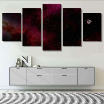 Light Purple Fantastic Nebula Galaxy 3D 7 Galaxy Sky and Space Multi Piece Panel Canvas Home Decor Housewarming Gift Ideas Poster Canvas Gallery Prints