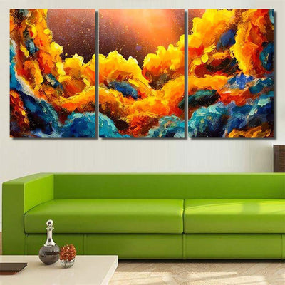 Oil Cosmic Blue Abstract Background Galaxy Sky and Space Multi Piece Panel Canvas Home Decor Housewarming Gift Ideas Poster Canvas Gallery Prints