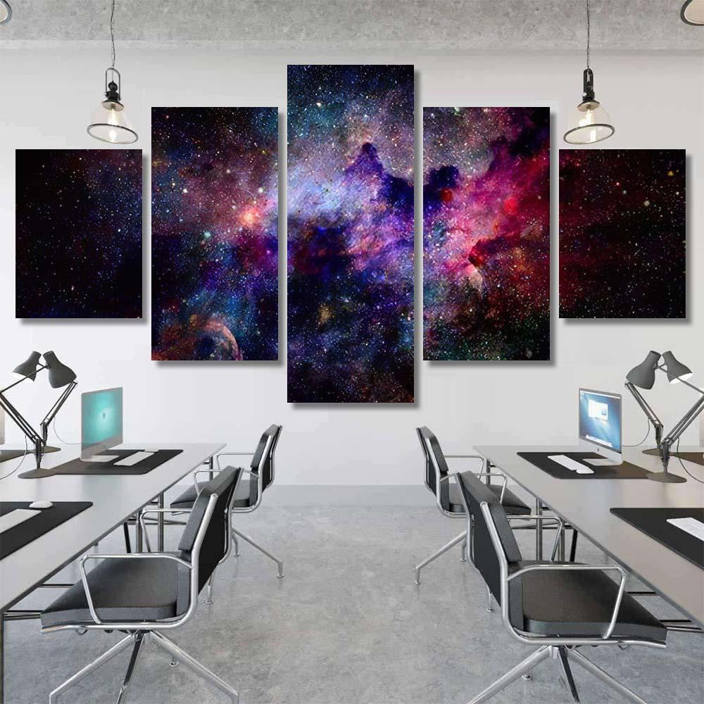 Nebula Galaxies Space Celestial Sky Elements 1 Galaxy Sky and Space Multi Piece Panel Canvas Home Decor Housewarming Gift Ideas Poster Canvas Gallery Prints