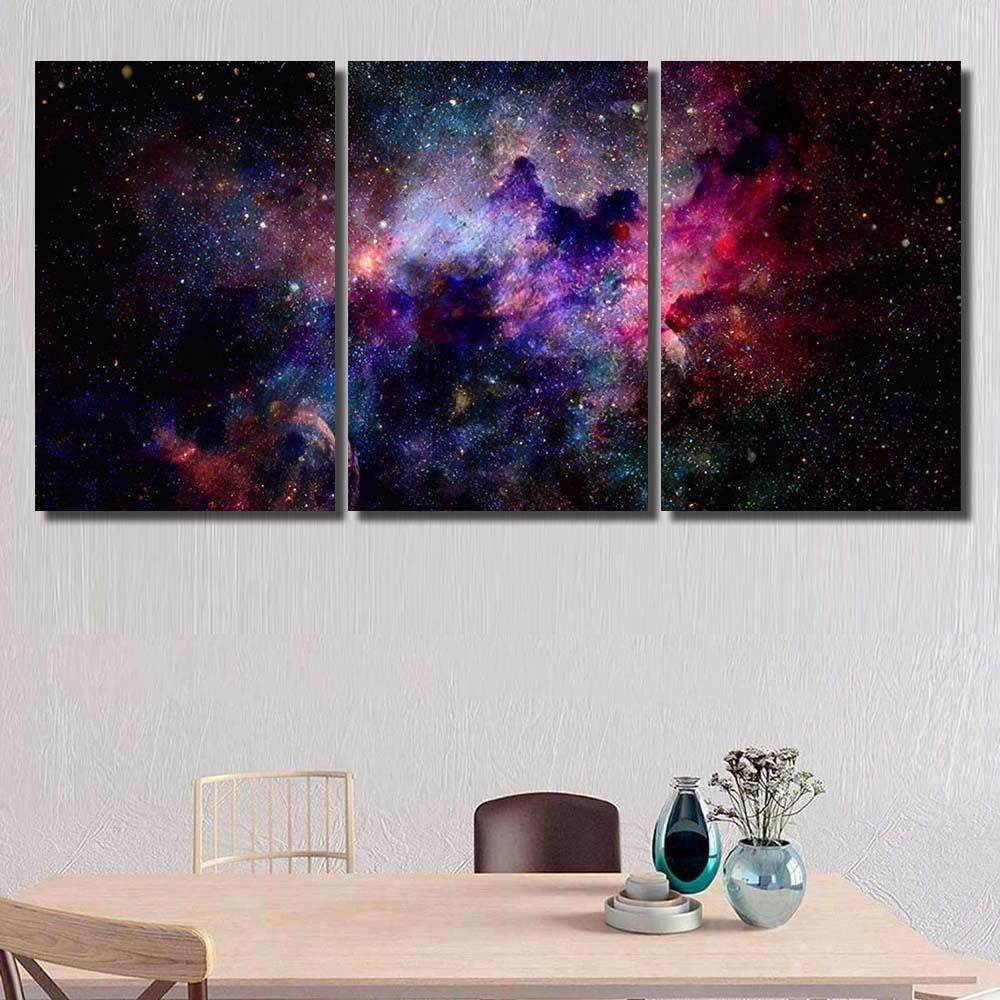 Nebula Galaxies Space Celestial Sky Elements 1 Galaxy Sky and Space Multi Piece Panel Canvas Home Decor Housewarming Gift Ideas Poster Canvas Gallery Prints