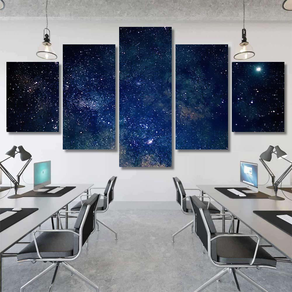 Jupiter Dark Night Sky Galaxy Sky and Space Multi Piece Panel Canvas Home Decor Housewarming Gift Ideas Poster Canvas Gallery Prints