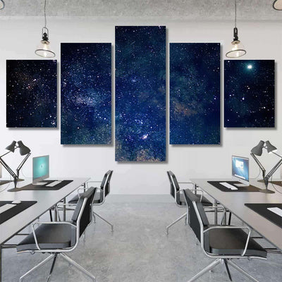 Jupiter Dark Night Sky Galaxy Sky and Space Multi Piece Panel Canvas Home Decor Housewarming Gift Ideas Poster Canvas Gallery Prints