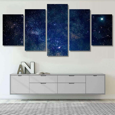 Jupiter Dark Night Sky Galaxy Sky and Space Multi Piece Panel Canvas Home Decor Housewarming Gift Ideas Poster Canvas Gallery Prints