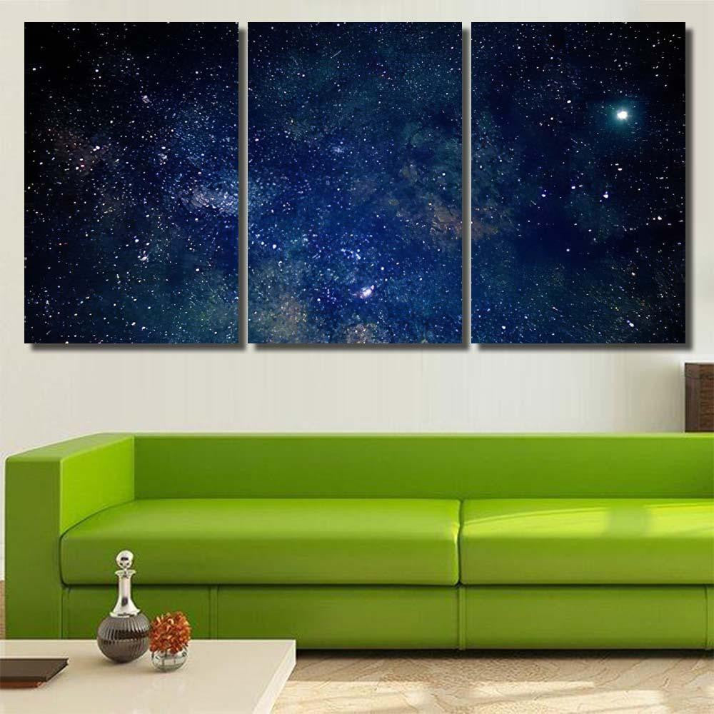 Jupiter Dark Night Sky Galaxy Sky and Space Multi Piece Panel Canvas Home Decor Housewarming Gift Ideas Poster Canvas Gallery Prints