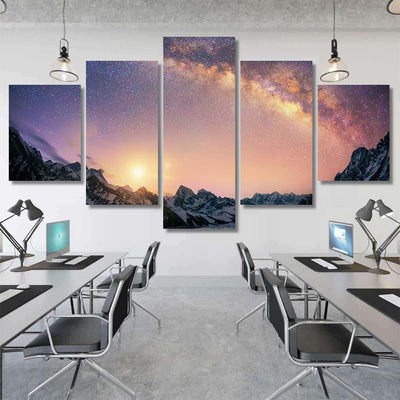 Night Pearls Dome Milky Way Under Galaxy Sky and Space Multi Piece Panel Canvas Home Decor Housewarming Gift Ideas Poster Canvas Gallery Prints