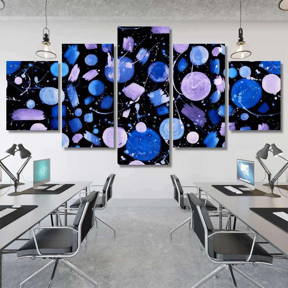 Hand Abstract Watercolor Galaxy Planets 24 Galaxy Sky and Space Multi Piece Panel Canvas Home Decor Housewarming Gift Ideas Poster Canvas Gallery Prints