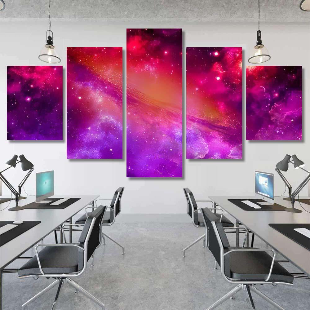 Space Universe Nebula Star Light 2 Galaxy Sky and Space Multi Piece Panel Canvas Home Decor Housewarming Gift Ideas Poster Canvas Gallery Prints