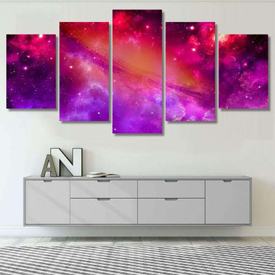 Space Universe Nebula Star Light 2 Galaxy Sky and Space Multi Piece Panel Canvas Home Decor Housewarming Gift Ideas Poster Canvas Gallery Prints