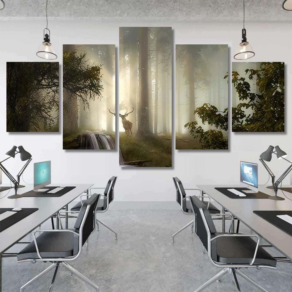 Fantasy Landscape Compositing - Fantasy Canvas Print Panel Canvas, 3-5 Piece Canvas Art, Multi Panel Canvas Wall Art Poster Canvas Gallery Framed Prints, Canvas