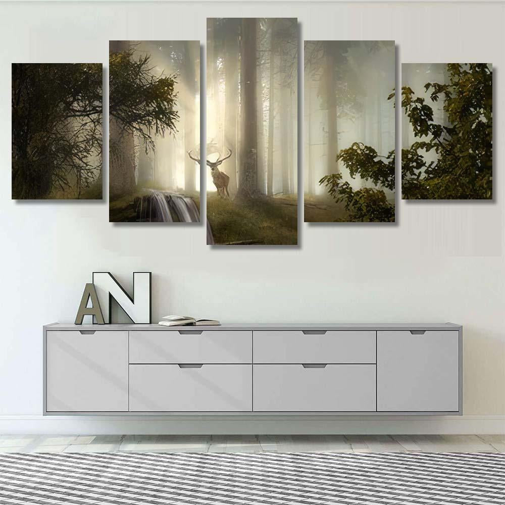 Fantasy Landscape Compositing - Fantasy Canvas Print Panel Canvas, 3-5 Piece Canvas Art, Multi Panel Canvas Wall Art Poster Canvas Gallery Framed Prints, Canvas