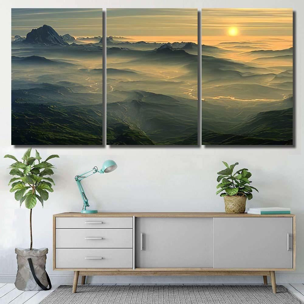 Fantasy Landscape 11 - Fantasy Canvas Print Panel Canvas, 3-5 Piece Canvas Art, Multi Panel Canvas Wall Art Poster Canvas Gallery Framed Prints, Canvas