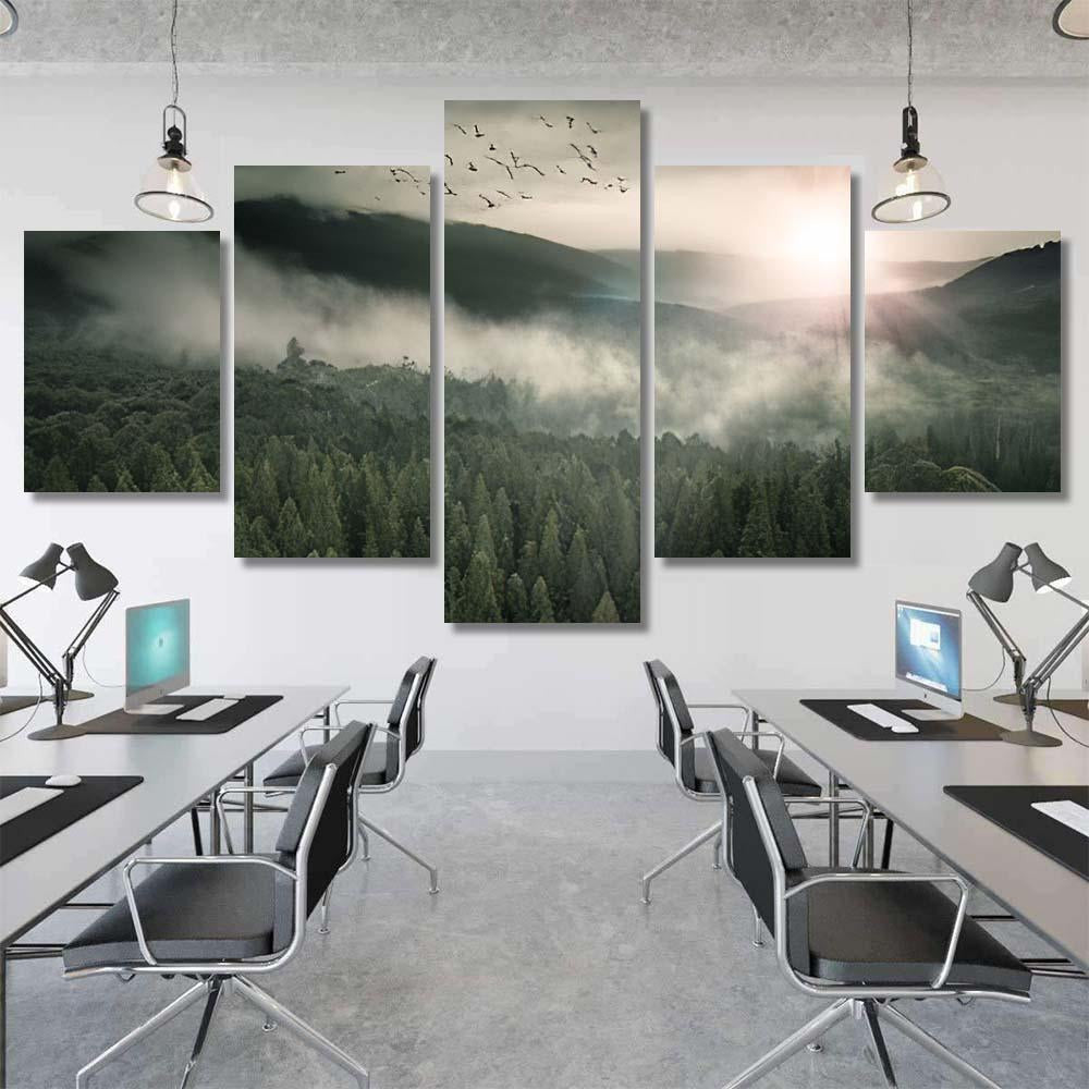 Epic Fantasy Landscape 1 - Fantasy Canvas Print Panel Canvas, 3-5 Piece Canvas Art, Multi Panel Canvas Wall Art Poster Canvas Gallery Framed Prints, Canvas