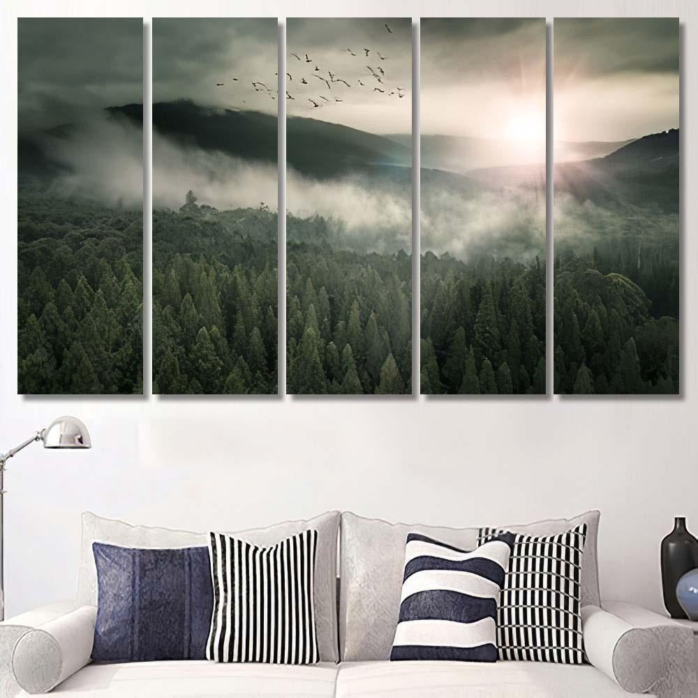 Epic Fantasy Landscape 1 - Fantasy Canvas Print Panel Canvas, 3-5 Piece Canvas Art, Multi Panel Canvas Wall Art Poster Canvas Gallery Framed Prints, Canvas