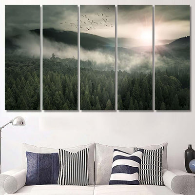 Epic Fantasy Landscape 1 - Fantasy Canvas Print Panel Canvas, 3-5 Piece Canvas Art, Multi Panel Canvas Wall Art Poster Canvas Gallery Framed Prints, Canvas
