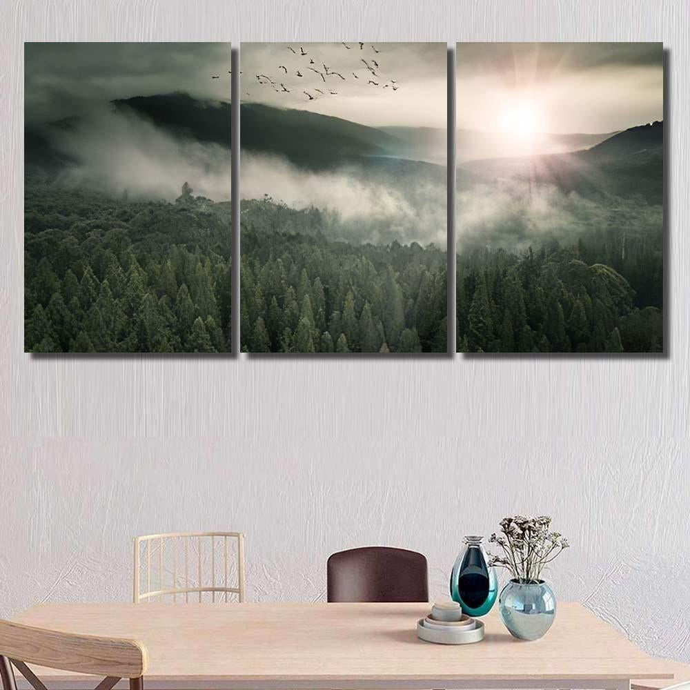 Epic Fantasy Landscape 1 - Fantasy Canvas Print Panel Canvas, 3-5 Piece Canvas Art, Multi Panel Canvas Wall Art Poster Canvas Gallery Framed Prints, Canvas
