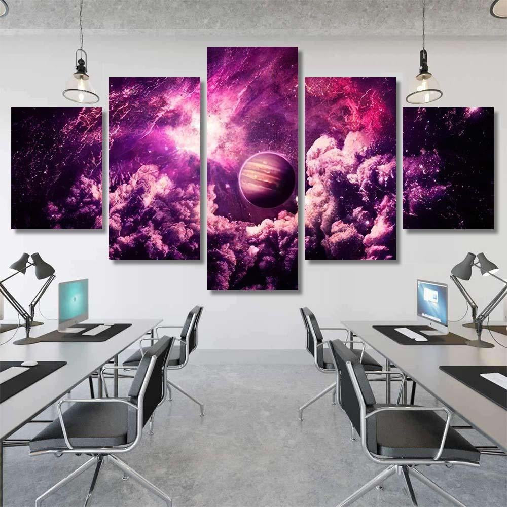 Dreamscape Galaxy Elements This Image Furnished Galaxy Sky and Space Canvas Print Panel Canvas, 3-5 Piece Canvas Art, Multi Panel Canvas Wall Art Poster Canvas Gallery Framed Prints, Canvas