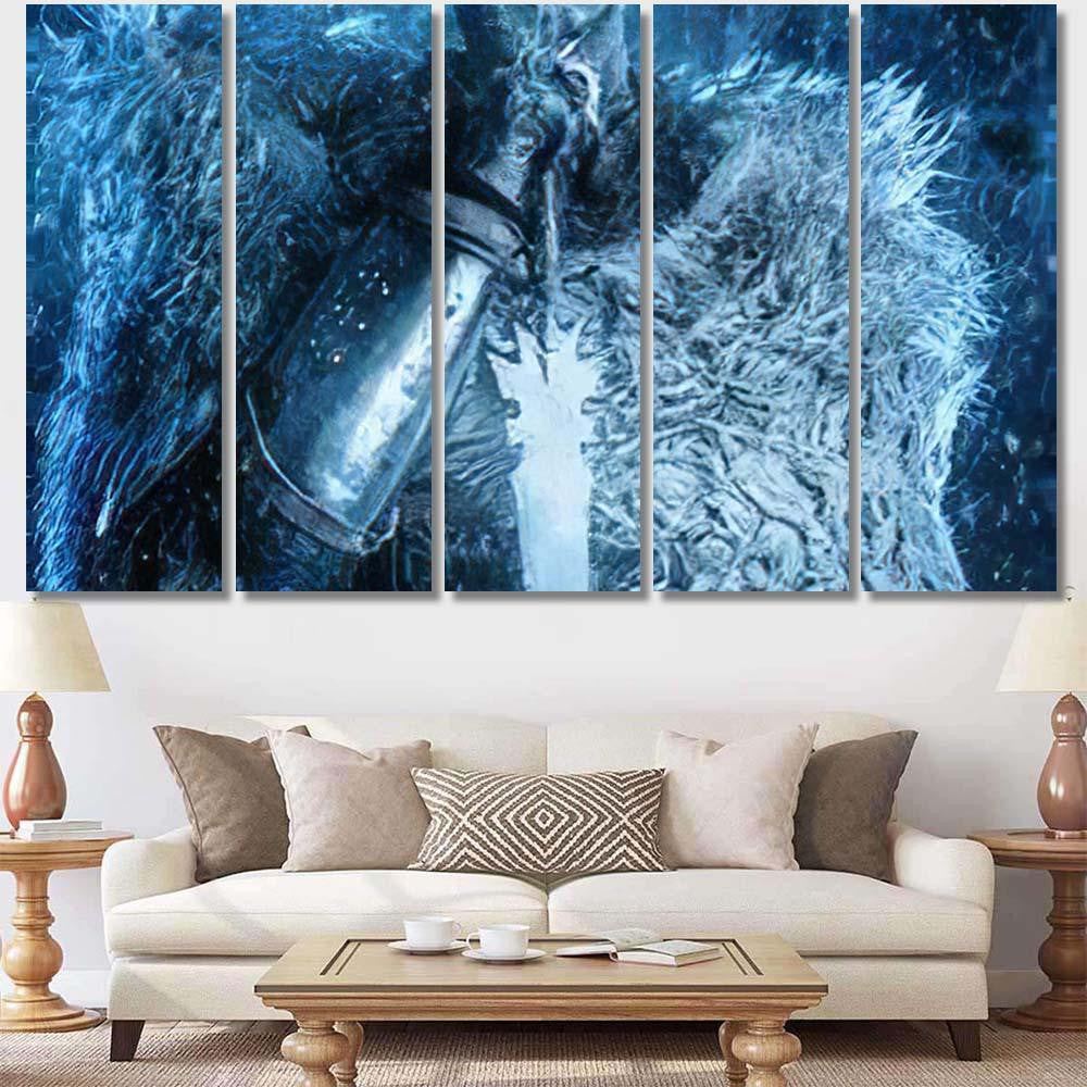 Halloween King Zombie Warrior Armor Medieval - Fantasy Canvas Print Panel Canvas, 3-5 Piece Canvas Art, Multi Panel Canvas Wall Art Poster Canvas Gallery Framed Prints, Canvas