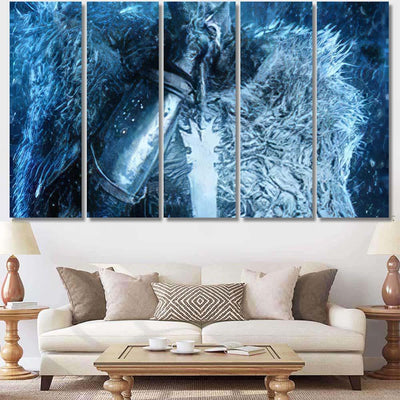 Halloween King Zombie Warrior Armor Medieval - Fantasy Canvas Print Panel Canvas, 3-5 Piece Canvas Art, Multi Panel Canvas Wall Art Poster Canvas Gallery Framed Prints, Canvas