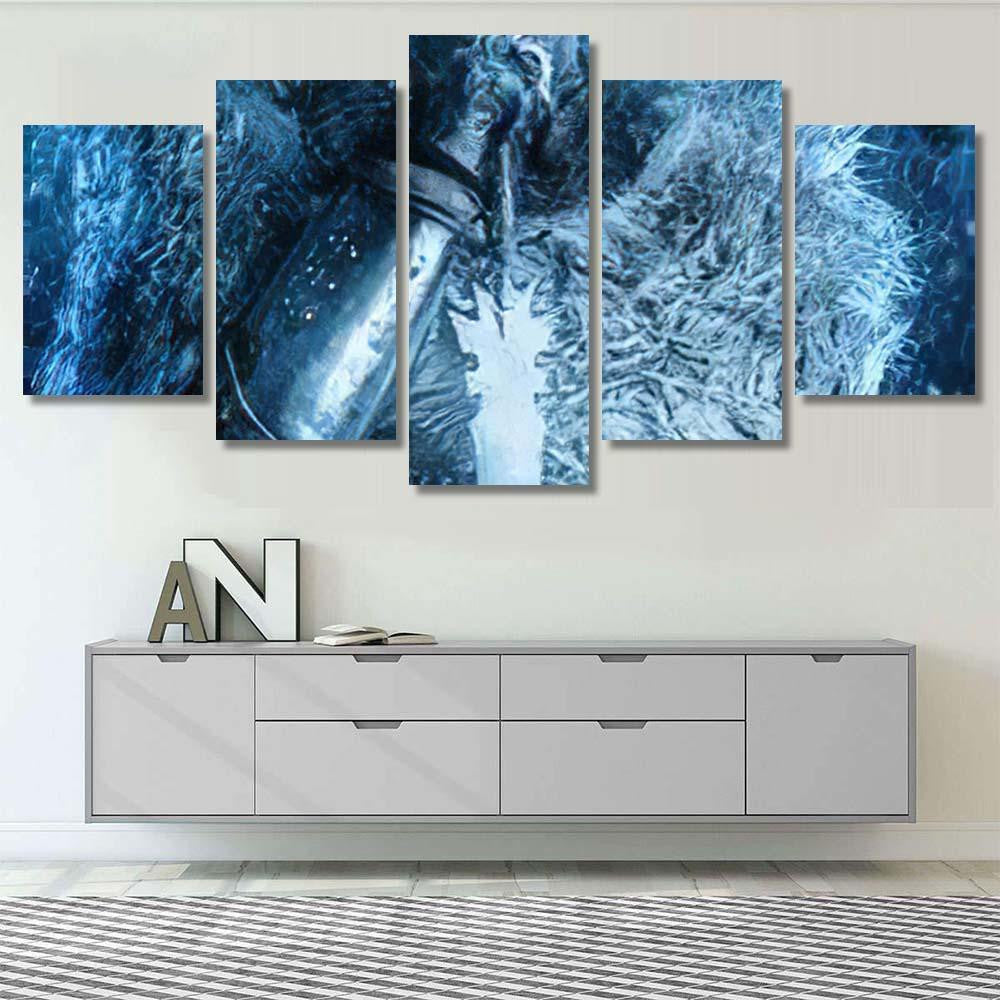 Halloween King Zombie Warrior Armor Medieval - Fantasy Canvas Print Panel Canvas, 3-5 Piece Canvas Art, Multi Panel Canvas Wall Art Poster Canvas Gallery Framed Prints, Canvas