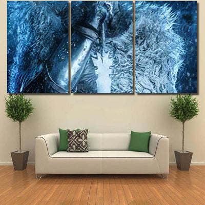 Halloween King Zombie Warrior Armor Medieval - Fantasy Canvas Print Panel Canvas, 3-5 Piece Canvas Art, Multi Panel Canvas Wall Art Poster Canvas Gallery Framed Prints, Canvas
