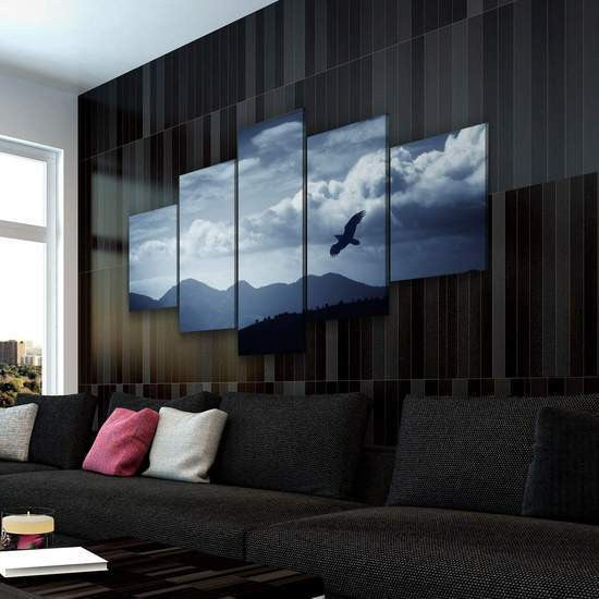 Solitary Rock Mountain Sunset Multi Canvas Wall Art Ideas, Multi Piece Panel Canvas Home Decor Housewarming Gift Ideas Framed Prints, Canvas