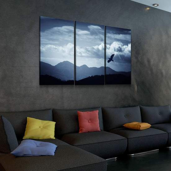 Solitary Rock Mountain Sunset Multi Canvas Wall Art Ideas, Multi Piece Panel Canvas Home Decor Housewarming Gift Ideas Framed Prints, Canvas