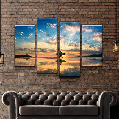 The Great Pyramids at Dawn Sunset Landscape Multi Canvas Wall Art Ideas, Multi Piece Panel Canvas Home Decor Housewarming Gift Ideas Framed Prints, Canvas