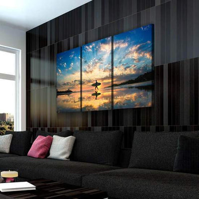 The Great Pyramids at Dawn Sunset Landscape Multi Canvas Wall Art Ideas, Multi Piece Panel Canvas Home Decor Housewarming Gift Ideas Framed Prints, Canvas