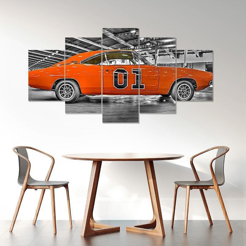 General Lee 5 Piece Canvas Multi Canvas Wall Art Ideas, Multi Piece Panel Canvas Home Decor Housewarming Gift Ideas