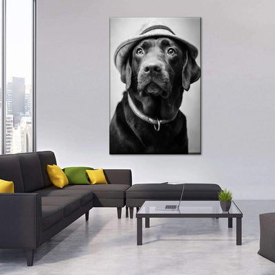 Detective Labrador Black Lab Dog Puppy Multi Canvas Wall Art Ideas, Multi Piece Panel Canvas Home Decor Housewarming Gift Ideas Framed Prints, Canvas