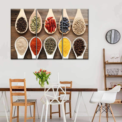 Spice Up Life Kitchen Decor Multi Canvas Wall Art Ideas, Multi Piece Panel Canvas Home Decor Housewarming Gift Ideas Framed Prints, Canvas