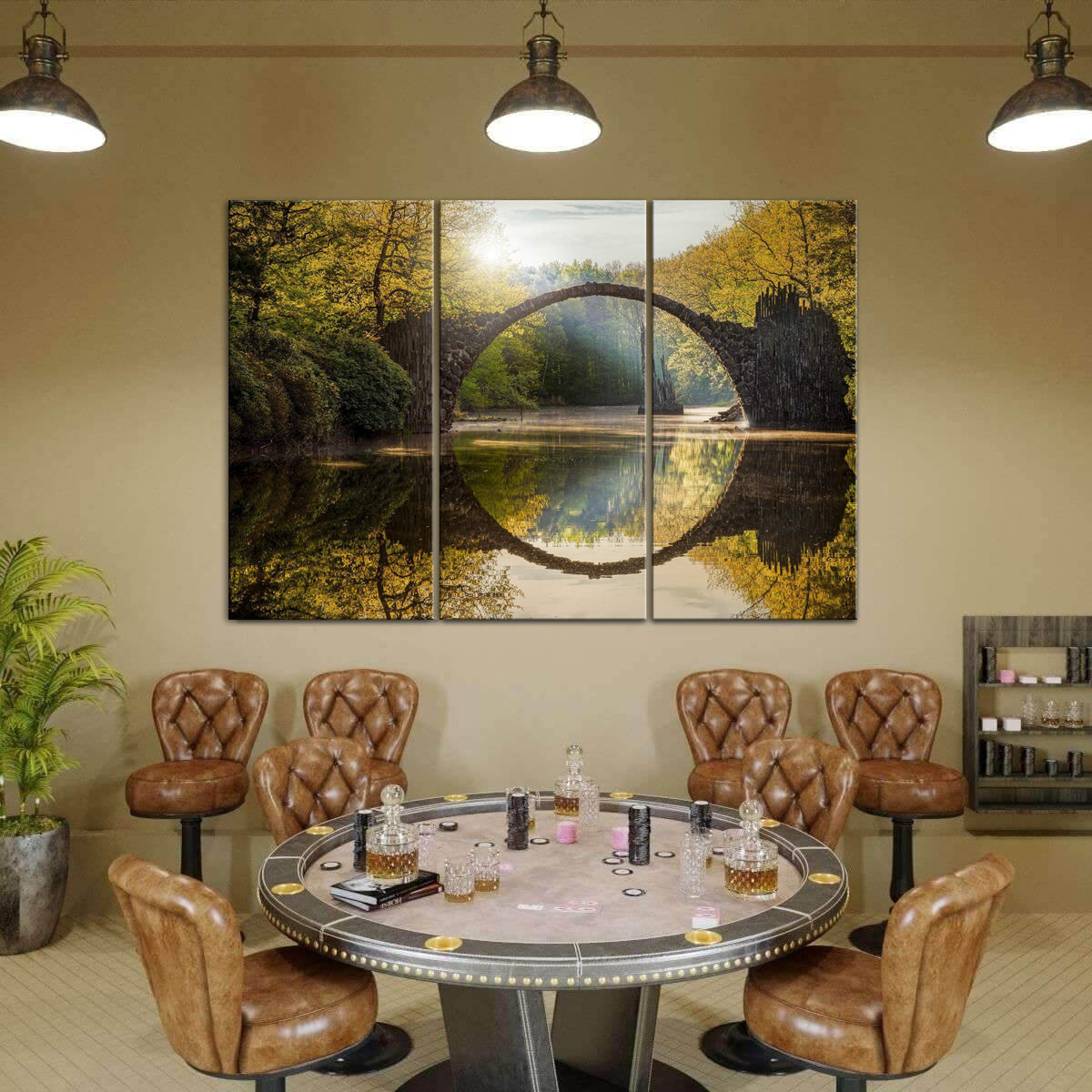 Natural Landscape Foggy Mountain Bear' Multi Canvas Wall Art Ideas, Multi Piece Panel Canvas Home Decor Housewarming Gift Ideas Framed Prints, Canvas