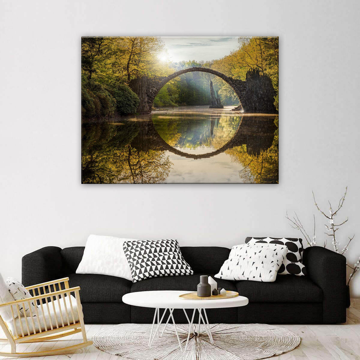 Natural Landscape Foggy Mountain Bear' Multi Canvas Wall Art Ideas, Multi Piece Panel Canvas Home Decor Housewarming Gift Ideas Framed Prints, Canvas