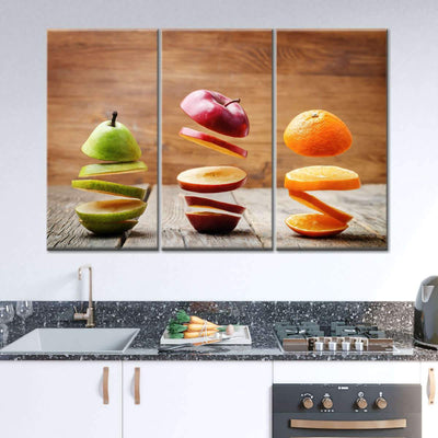 Graphic Zany Fruit Wrapped Canvas  Housewarming Gift Ideas Framed Prints, Canvas