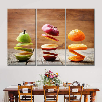 Graphic Zany Fruit Wrapped Canvas  Housewarming Gift Ideas Framed Prints, Canvas