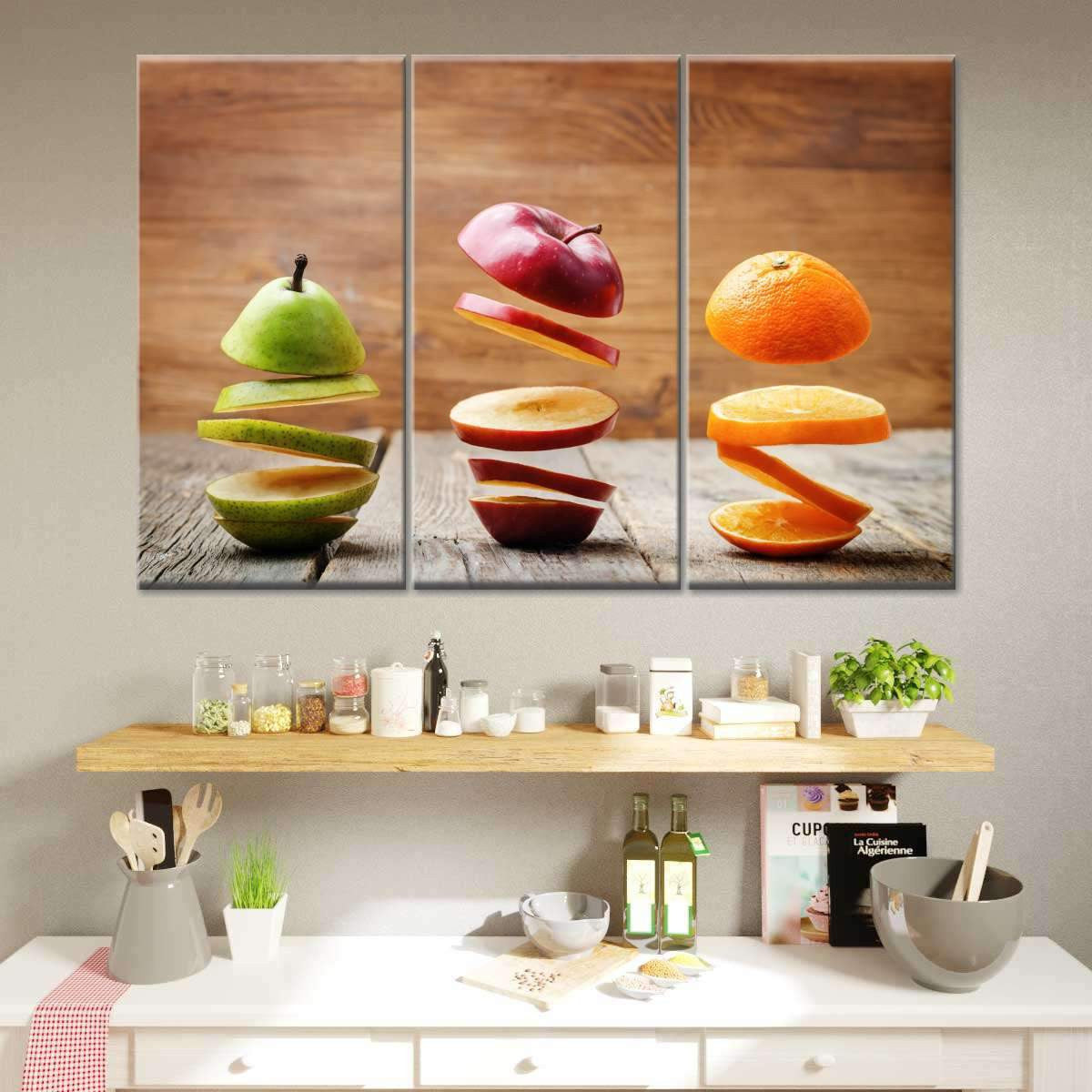 Graphic Zany Fruit Wrapped Canvas  Housewarming Gift Ideas Framed Prints, Canvas