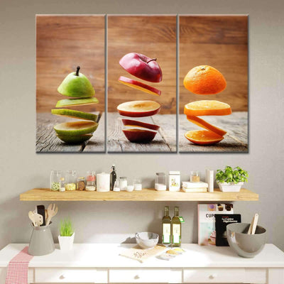 Graphic Zany Fruit Wrapped Canvas  Housewarming Gift Ideas Framed Prints, Canvas