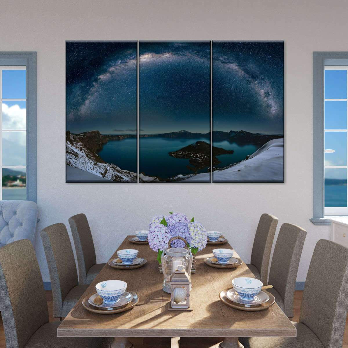 Navigator's World Map Landscape Multi Canvas Wall Art Ideas, Multi Piece Panel Canvas Home Decor Housewarming Gift Ideas Framed Prints, Canvas