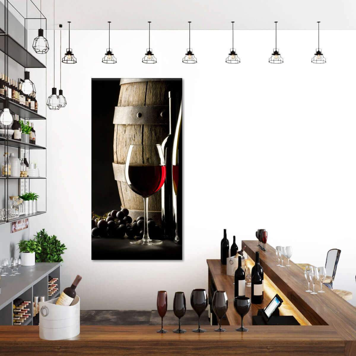 A Glass of Red Wine Multi Canvas Wall Art Ideas, Multi Piece Panel Canvas Home Decor Housewarming Gift Ideas Framed Prints, Canvas