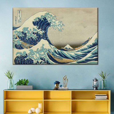 The Great Wave Off Kanagawa Japanese Vintage Retro Graphic Multi Canvas Wall Art Ideas, Multi Piece Panel Canvas Home Decor Housewarming Gift Ideas Framed Prints, Canvas