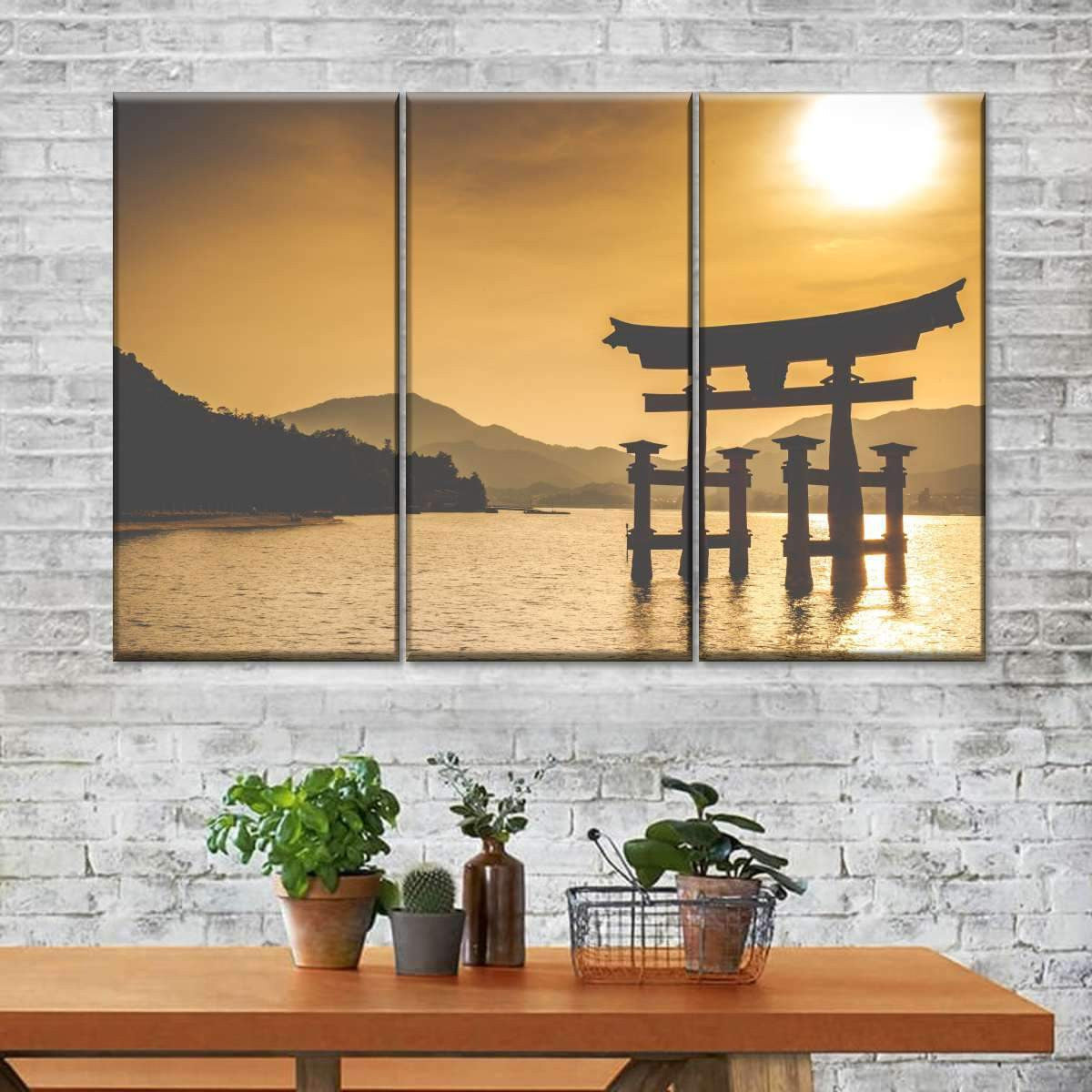 Calm Ancient Japanese Temple Sunset Lanspace Multi Canvas Wall Art Ideas, Multi Piece Panel Canvas Home Decor Housewarming Gift Ideas Framed Prints, Canvas