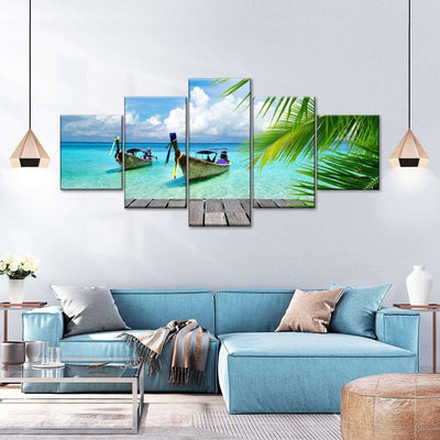 Peaceful Sunset Waves Beautiful Sunset Beach Blue Ocean Landscape Sea Multi Canvas Wall Art Ideas, Multi Piece Panel Canvas Home Decor Housewarming Gift Ideas Framed Prints, Canvas