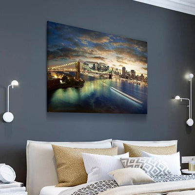 Orbiting Earth Night View Landscape Multi Canvas Wall Art Ideas, Multi Piece Panel Canvas Home Decor Housewarming Gift Ideas Framed Prints, Canvas