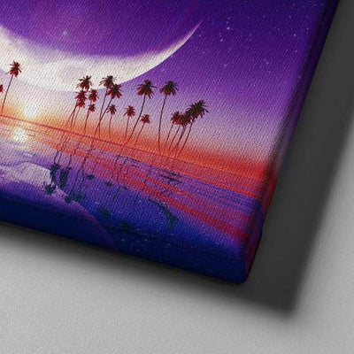 Whimsical Tropics Landscape Multi Canvas Wall Art Ideas, Multi Piece Panel Canvas Home Decor Housewarming Gift Ideas Framed Prints, Canvas