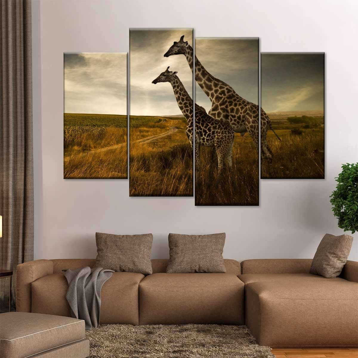 Whimsical Tropics Landscape Multi Canvas Wall Art Ideas, Multi Piece Panel Canvas Home Decor Housewarming Gift Ideas Framed Prints, Canvas