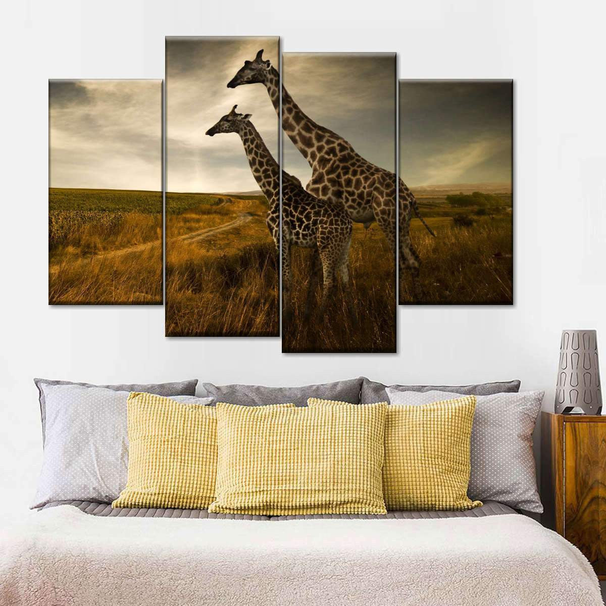 Whimsical Tropics Landscape Multi Canvas Wall Art Ideas, Multi Piece Panel Canvas Home Decor Housewarming Gift Ideas Framed Prints, Canvas