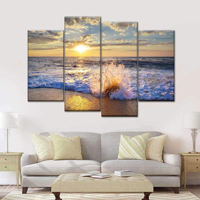 Tropical Waters Blue Ocean Beatiful Sea Natural Landscape Multi Canvas Wall Art Ideas, Multi Piece Panel Canvas Home Decor Housewarming Gift Ideas Framed Prints, Canvas
