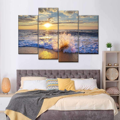 Tropical Waters Blue Ocean Beatiful Sea Natural Landscape Multi Canvas Wall Art Ideas, Multi Piece Panel Canvas Home Decor Housewarming Gift Ideas Framed Prints, Canvas